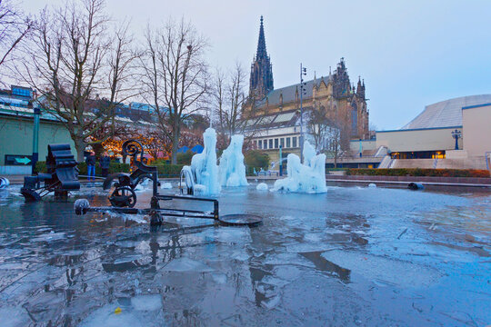 Basel im Winter, Schweiz