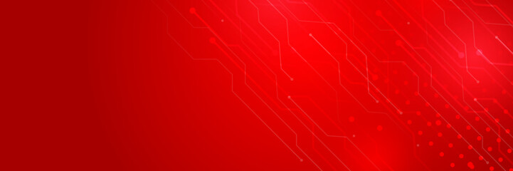 abstract red technology banner design. Abstract technology background, Hi tech digital connect, communication, high technology concept, science background