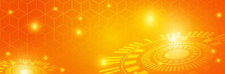 Vector banner design circuit board. Illustration Abstract modern futuristic, engineering, technology background. Futuristic digital science technology concept for web banner template or brochure