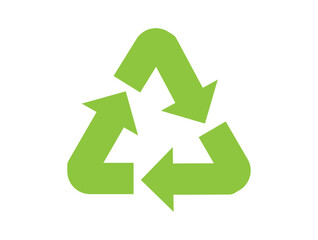 Obraz premium Recycle icon vector Green triangular eco recycle icons
