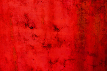 Fototapeta na wymiar Abstract cracked red wall for background. Spooky and Creepy wall texture Background. Horror concept