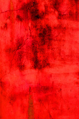 Abstract cracked red wall for background. Spooky and Creepy wall texture Background. Horror concept