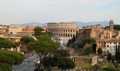 Fototapeta na wymiar view of the roman forum city