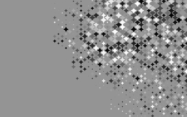 Light Silver, Gray vector cover with small and big stars.