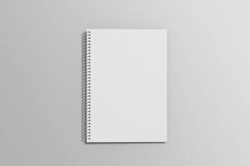 A5 Spiral Notebook Blank Mockup