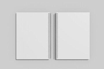 A5 Spiral Notebook Blank Mockup