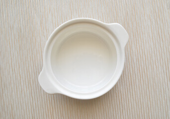 empty white cup on white