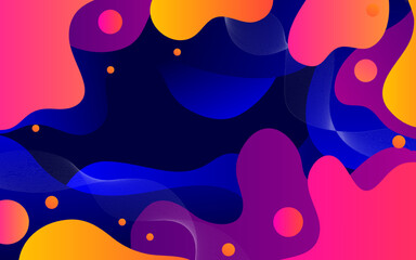 Colorful drawn abstract fluid background