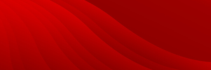 Modern red abstract banner background. Red banner template vector illustration with 3d overlap layer and geometric wave shapes. Futuristic technology digital abstract red colorful design banner.