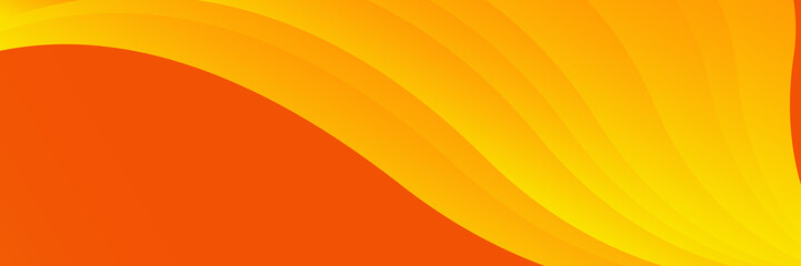 Abstract minimal orange background, simple background with halftone hexagon dot line wave and shiny light. orange background design . abstract orange banner vector illustration