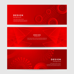 Abstract red banner background. Abstract banner design in shades of red. Red wide banner with lines pattern design. Modern wave banner red background. Modern fluid red gradient banner with curve shape