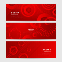 Abstract red banner background. Abstract banner design in shades of red. Red wide banner with lines pattern design. Modern wave banner red background. Modern fluid red gradient banner with curve shape