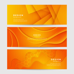 Modern minimal orange background design. Abstract orange banner vector illustration. Yellow orange vector abstract graphic design. Banner Pattern background template.