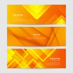Fototapeta premium Modern minimal orange background design. Abstract orange banner vector illustration. Yellow orange vector abstract graphic design. Banner Pattern background template.