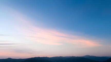 twilight clound over the mountains