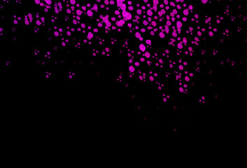 Dark Pink vector pattern with bubble shapes.