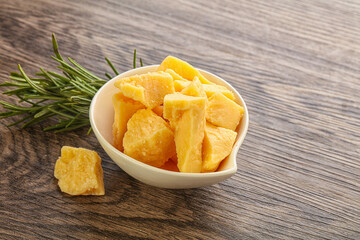 Pieces of delicous parmesan cheese