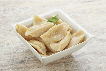Russian traditional Vareniki - dumplings with potato