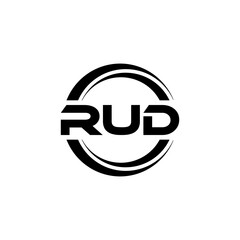 RUD letter logo design with white background in illustrator, vector logo modern alphabet font overlap style. calligraphy designs for logo, Poster, Invitation, etc.