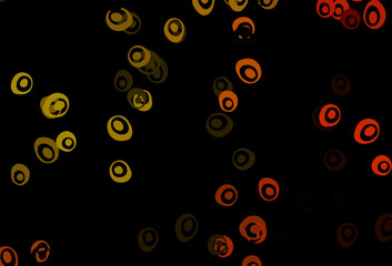 Dark Orange vector cover with spots.