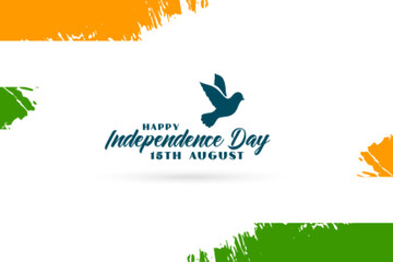 15 august independence day background with peace bird - obrazy, fototapety, plakaty
