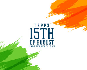 abstract 15th of august independence day of india background - obrazy, fototapety, plakaty
