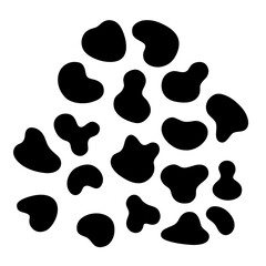 Vector illustration of cow pattern on white background.