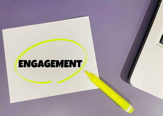 engagement on purple background