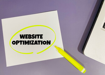 website optimization on purple background