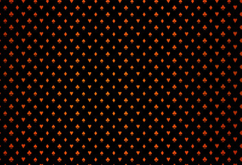 Dark orange vector background with cards signs.