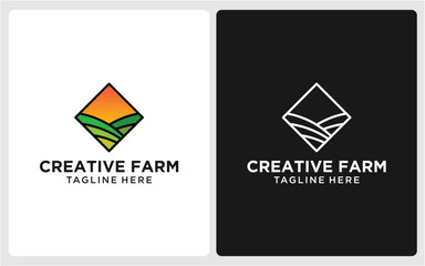 CREATIVE FARM LOGO DESIGN SIMPLE LINE MODERN 3