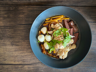 Fish maw soup with chicken ready yo eat on the table