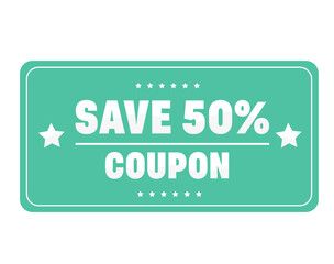 Save 50% discount coupon image