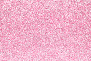 Pink glitter background. Sparkling shiny wrapping paper texture wallpaper decoration.