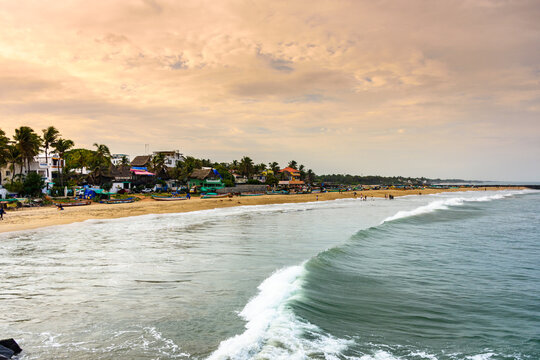 View of serenity beach at Pondicherry (Now known as Puducherry), India