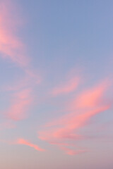 sunset sky with pink clouds