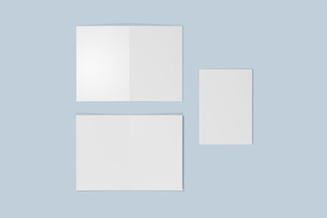 Fototapeta premium A4 Bifold Brochure Blank Mockup