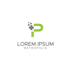 Letter P Medical and Healthcare icon Logo Template