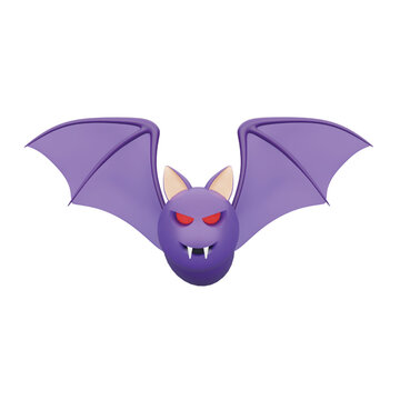 Bat vampire 3d rendering isometric icon.
