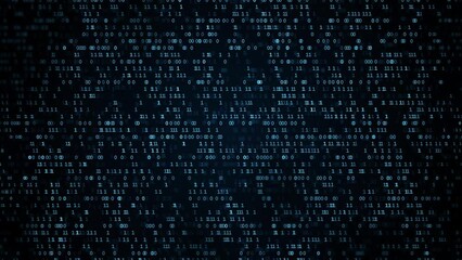 computer algorithm and calculation concept with binary numbers - Powered by Adobe