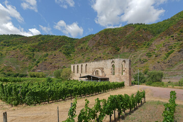 Naklejka premium The monastery Stuben at the river Moselle 