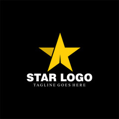 Obraz premium elegant gold star logo