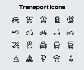 Transport Icons. 