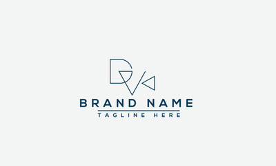 Logo design letter DV . Elegant modern. Vector template.