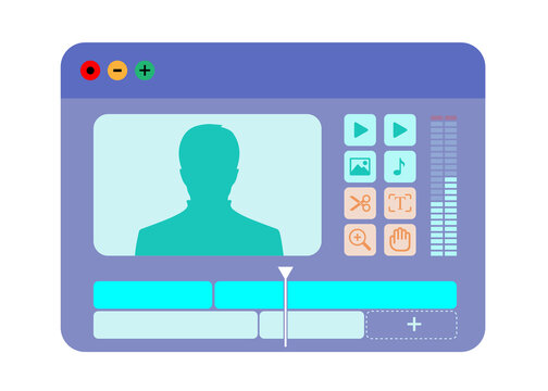 Screen  application  Video Editing for editors. Post Production timeline editing. Video Timeline display.