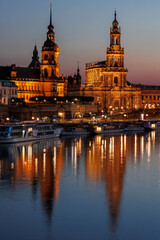 Dresden, Schloss, Kapelle, Hausmannsturm, Kathedrale Sanctissimae Trinitatis, vlnr., Sachsen, Deutschland 