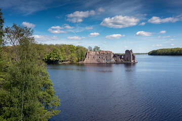 Fototapeta na wymiar Koknese castle ruins at Daugava river, Latvia.