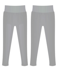 Grey  legging tight pants. vector illustration