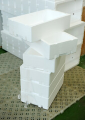 Boîtes en polystyrène expansé pour l'emballage et le transport de poissons et crustacés