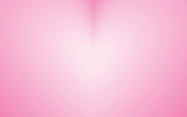 Tunnel of Concentric hearts. Romantic cute background. Pink aesthetic hearts backdrop. Vector illustration
